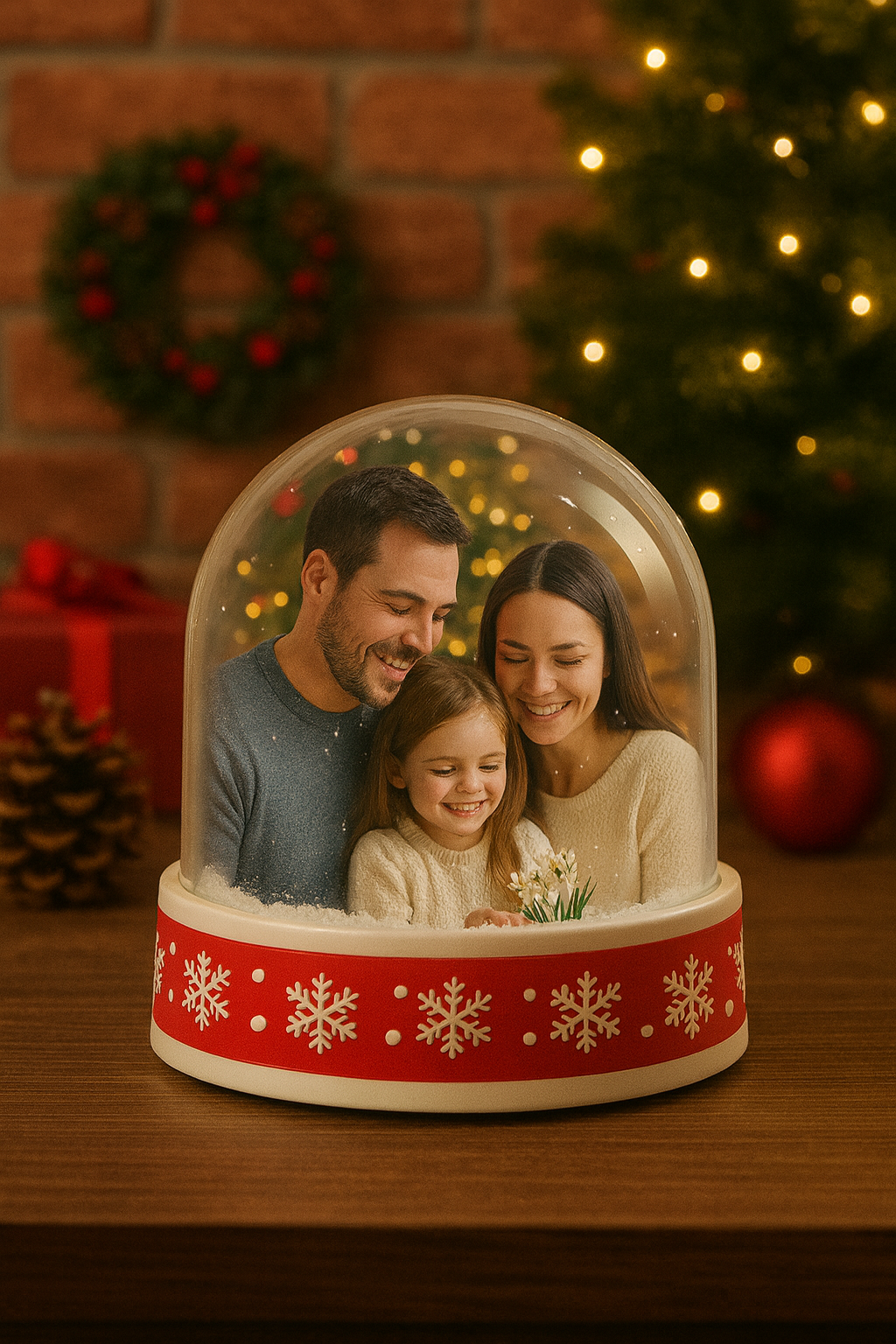 Glob Personalizabil cu Fulgi de Zăpadă Cadoul Perfect de Crăciun