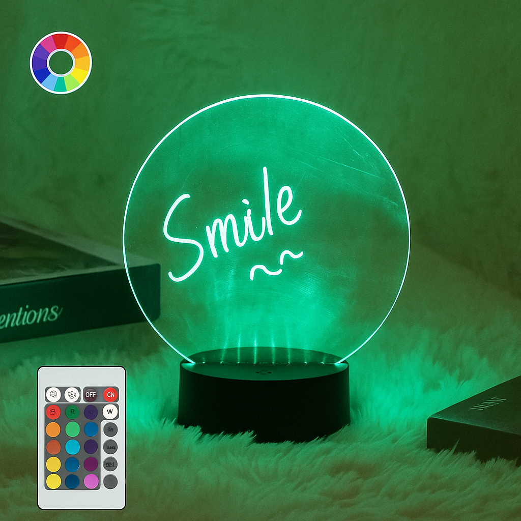 Lampă decorativă LED cu mesaje personalizate